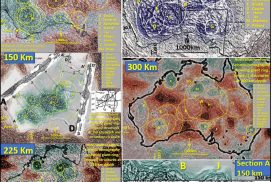 Australian Cratons from 75 to 300 km and seismic tomo sec A - A’