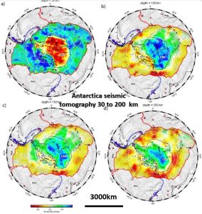 Antarctica tomography 35 to 200 km 