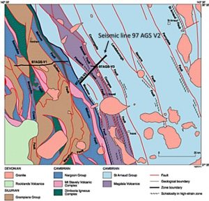 Generalised geology plan of the Stawell area.