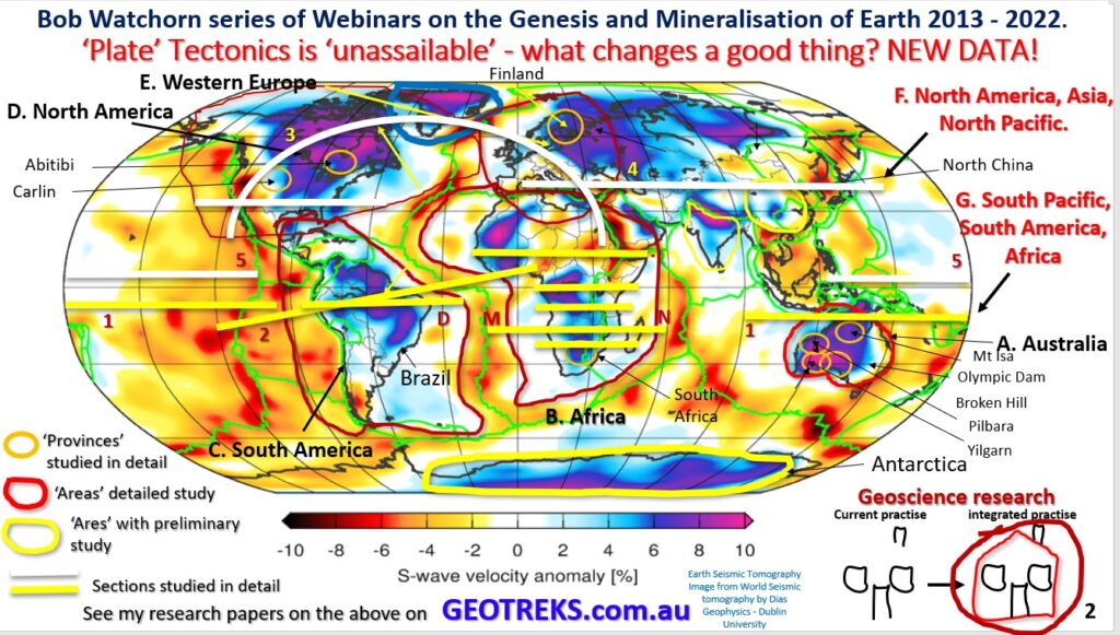 Figure 2. Plan of Earth's seismic tomography at 200 km with the studied Tomo section lines