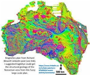 Figure 1. Australia magnetic data. Blewett LinkedIn post.