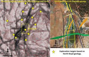 Figure 6m. Norseman , EagleEye magnetics correlation with North Field geology.