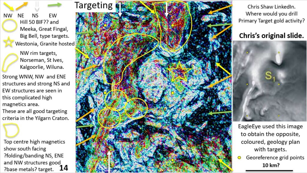 Chris Shaw Image with EagleEye geology and targets.